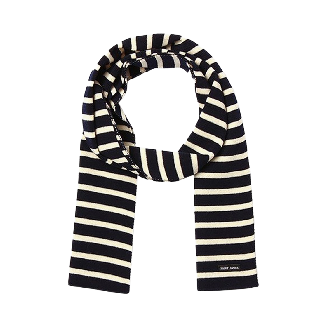1409-51 Saint James Scarf Raye Marine Ecru