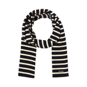 Saint James Scarf Raye Marine Ecru