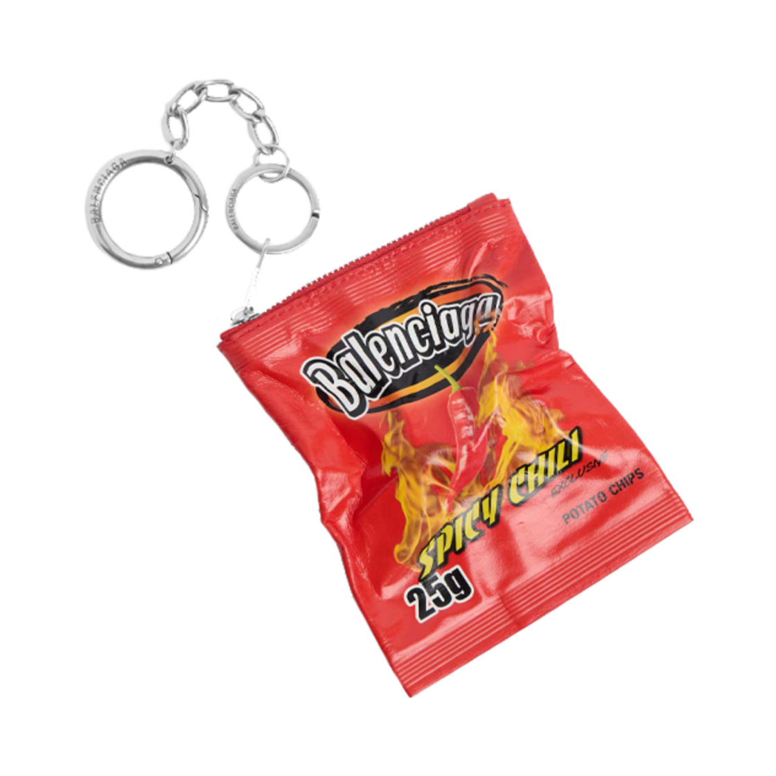 8277672ABP06450 Balenciaga Charm Keychain Chips Red