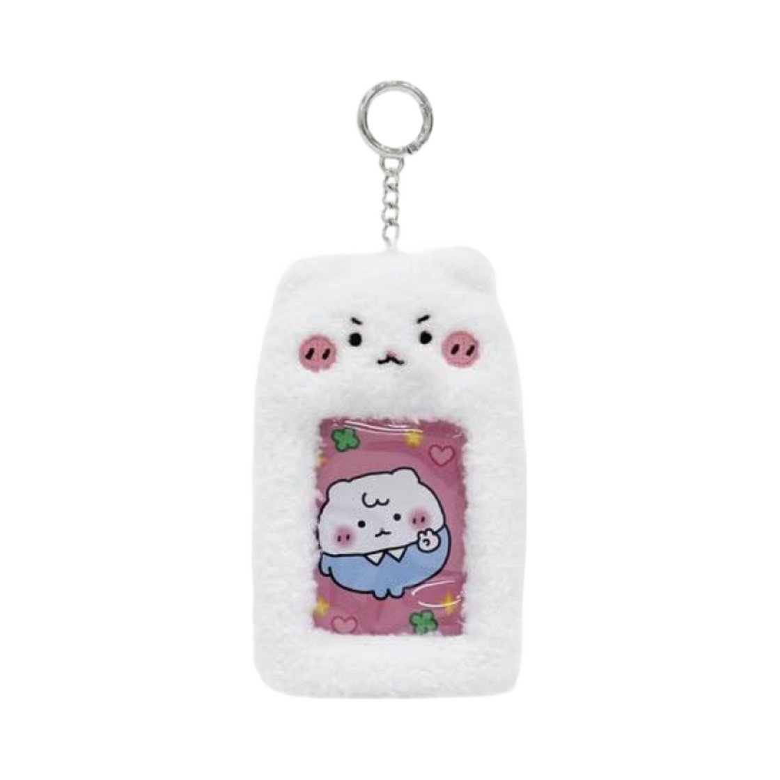 꼬질 포토카드 홀더 키링 화이트(Grubby Photocard Holder Keyring White)