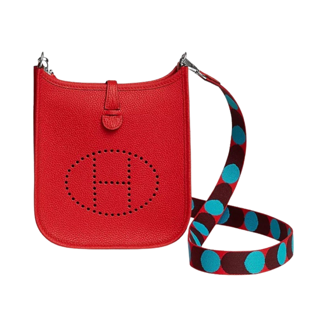 H080311CKAA Hermes Evelyne 16 Amazone Bag Maurice & Palladium Rouge De Coeur Bleu Frida - 대표 이미지 #1