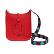 Hermes Evelyne 16 Amazone Bag Maurice & Palladium Rouge De Coeur Bleu Frida