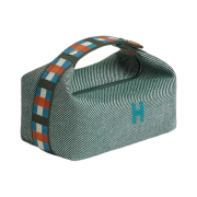 Hermes Small Bride-A-Brac Au Carre Case Wool & Vert Foret