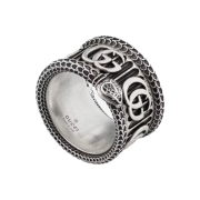 Gucci Silver Ring With DoubleG Silver Aged Finish