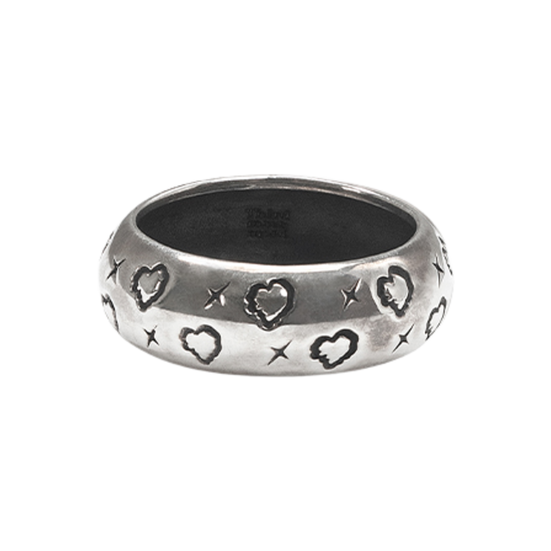 써드무브먼트 하트 심볼 링 앤티크 실버, 유광 사이즈 1(Third movement Heart Symbol Ring Antique Silver, Gloss SIZE.1)