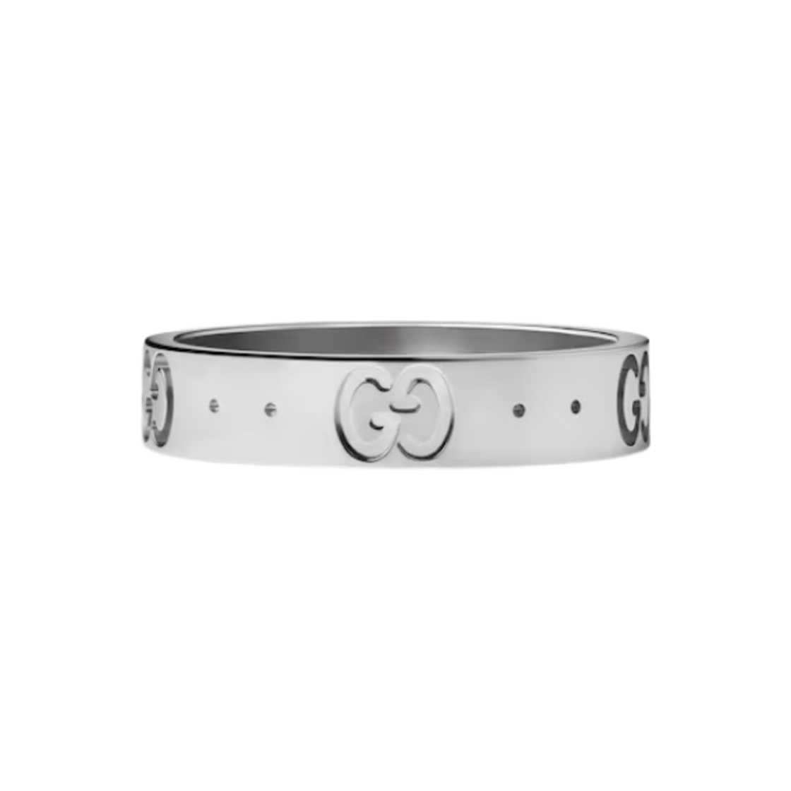 구찌 아이콘 씬 18K 링 화이트 골드(Gucci Icon Thin 18K Ring White Gold) - 1