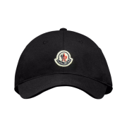 Moncler Gabardine Baseball Cap Black - 24SS