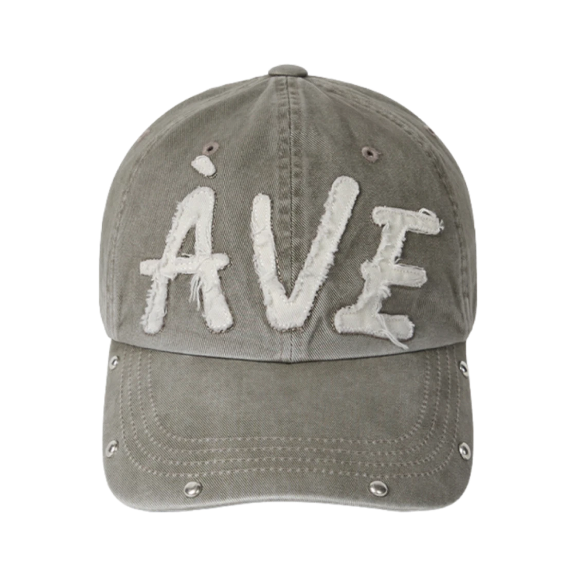 Aviemuah Aviemuah Applique Vintage Rivet Cap Khaki · ONE SIZE