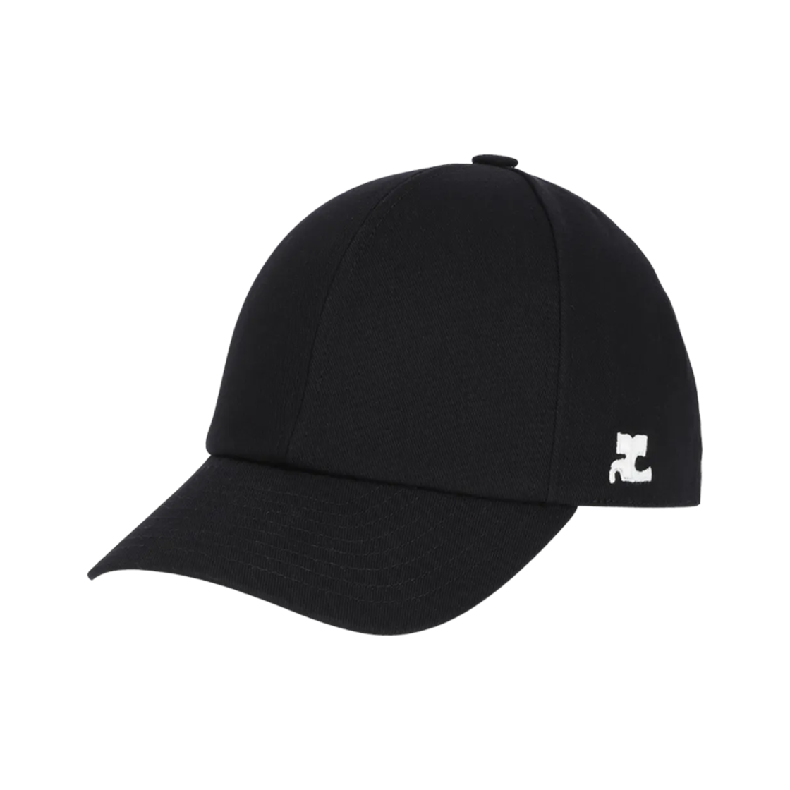 (W) 꾸레쥬 시그니쳐 코튼 볼캡 블랙((W) Courreges Signature Cotton Ball Cap Black)