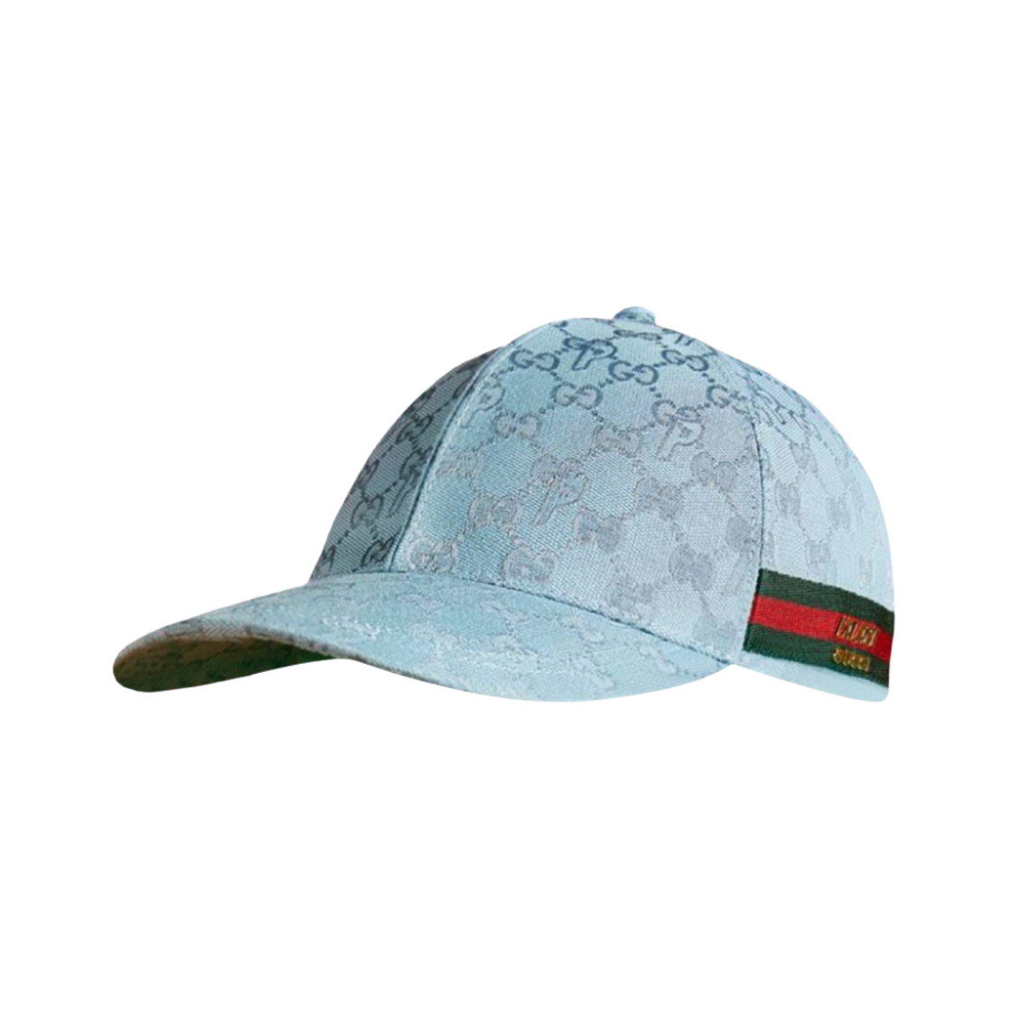 팔라스 x 구찌 GG-P 캔버스 베이스볼 햇 페일 블루 - 22FW(Palace x Gucci GG-P Canvas Baseball Hat Pale Blue - 22FW) - 1