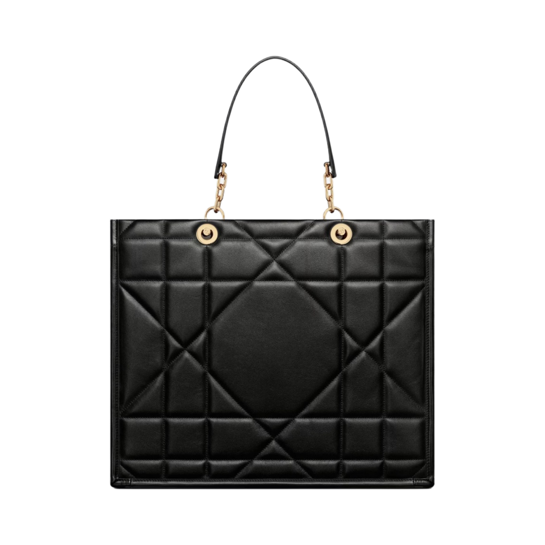 M8722OZVJ-M900 Dior Large Dior Essential Tote Bag Archicannage Calfskin Black