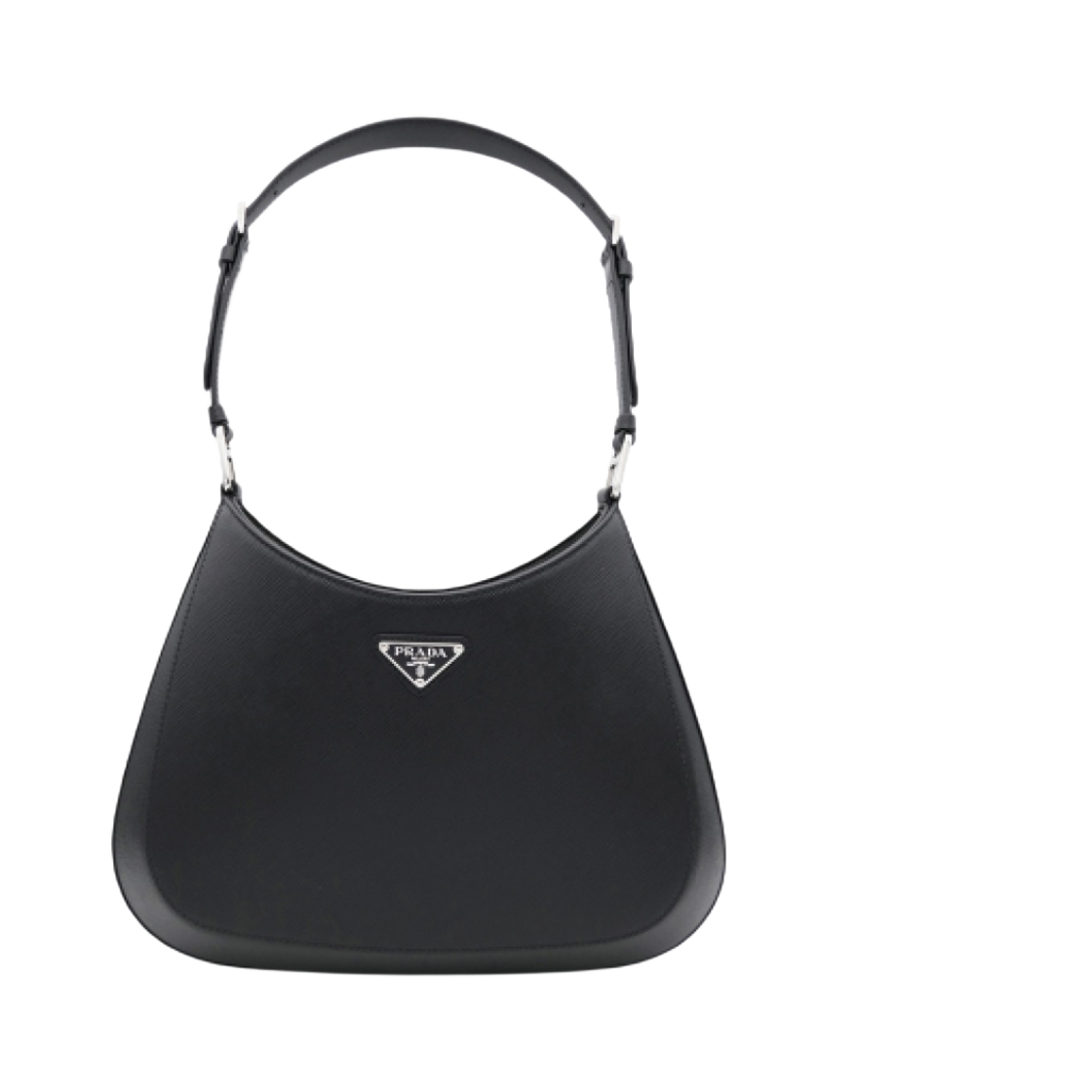 프라다 클레오 사피아노 레더 숄더백 블랙