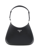Prada Cleo Saffiano Leather Shoulder Bag Black