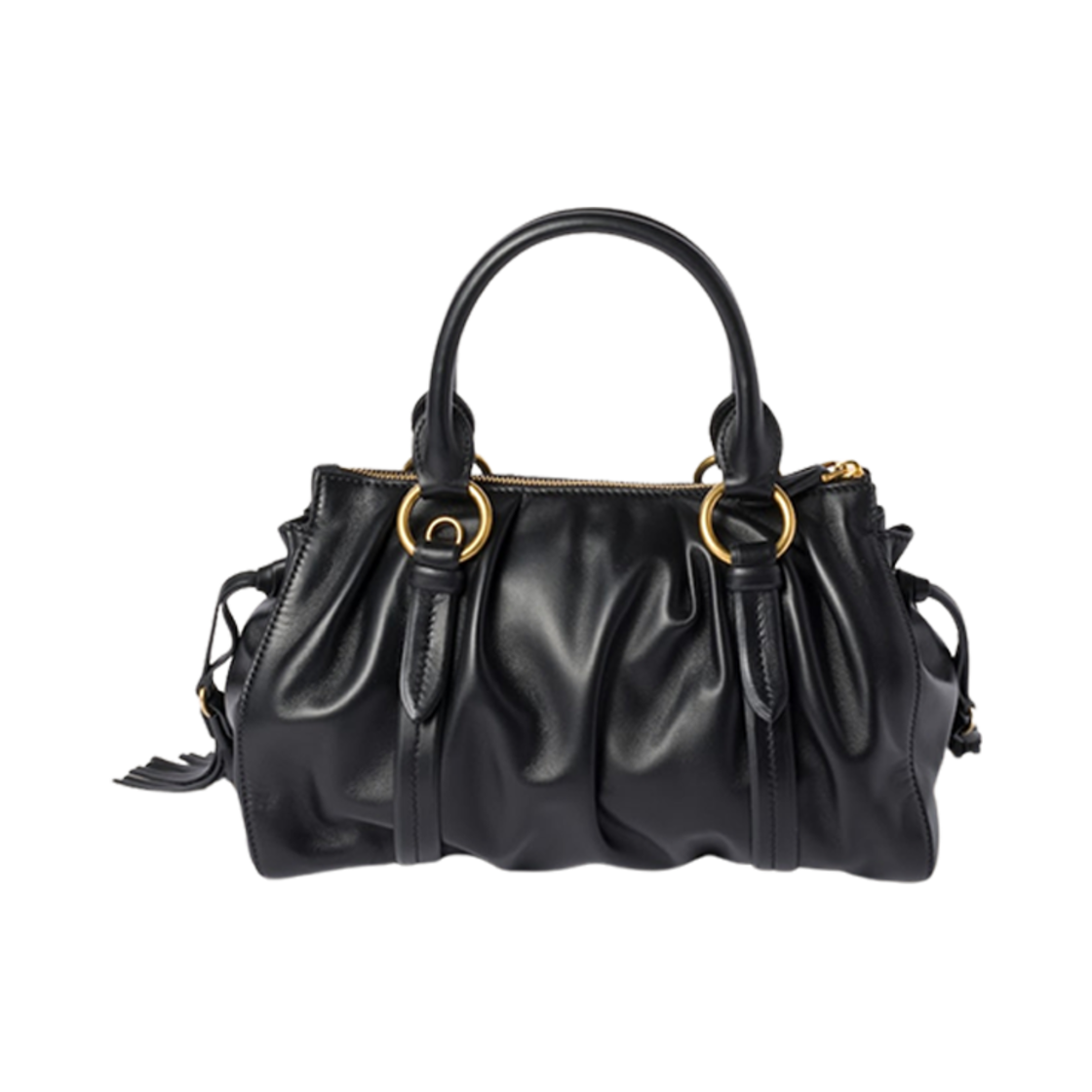 미우 미우 조이 나파 레더 백 블랙(Miu Miu Joie Nappa Leather Bag Black) - 3