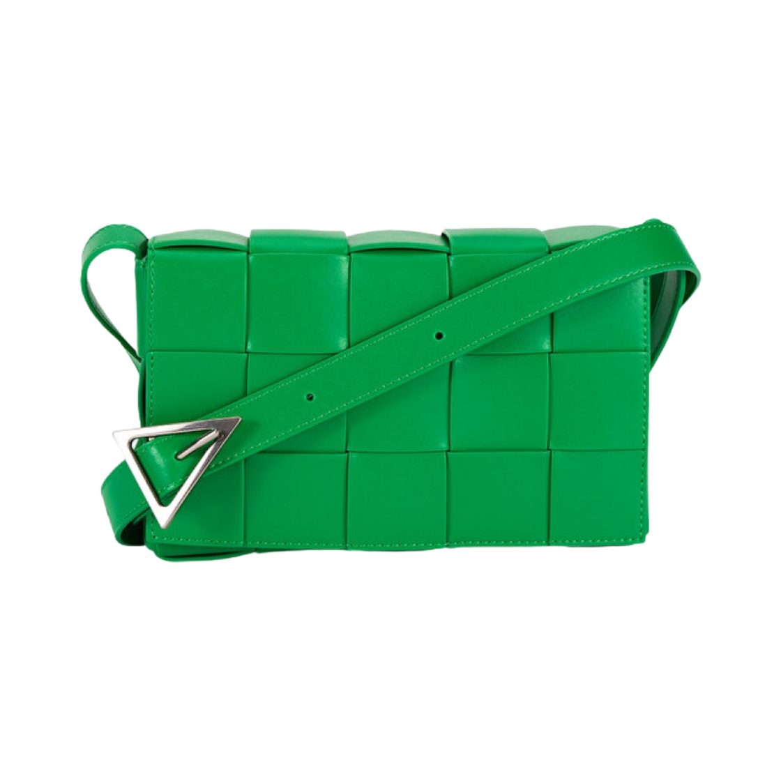 보테가 베네타 어반 레더 크로스바디 카세트백 패러킷 실버