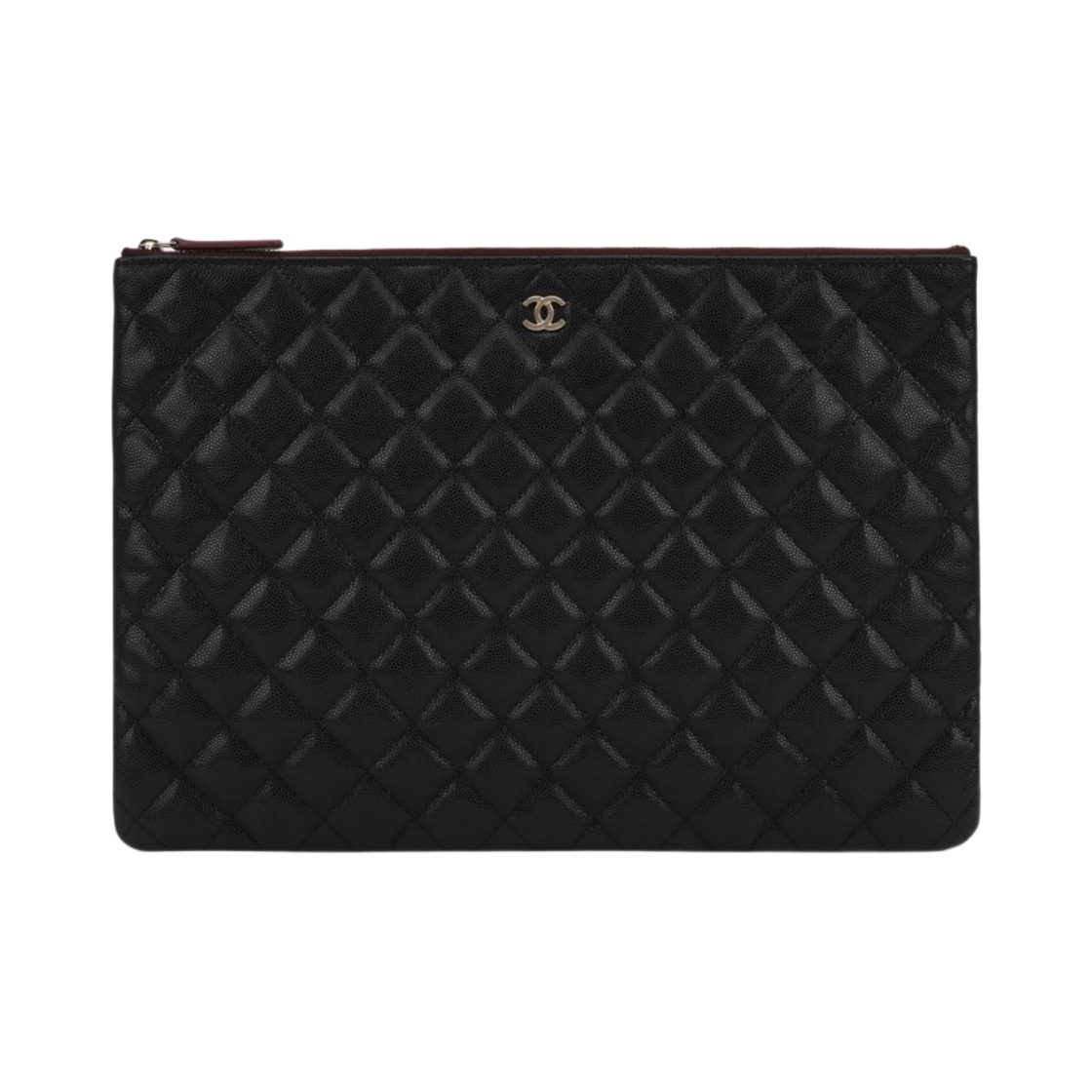 A82552-B01481-C3906 Chanel Large Classic Pouch Grained Calfskin & Gold Black