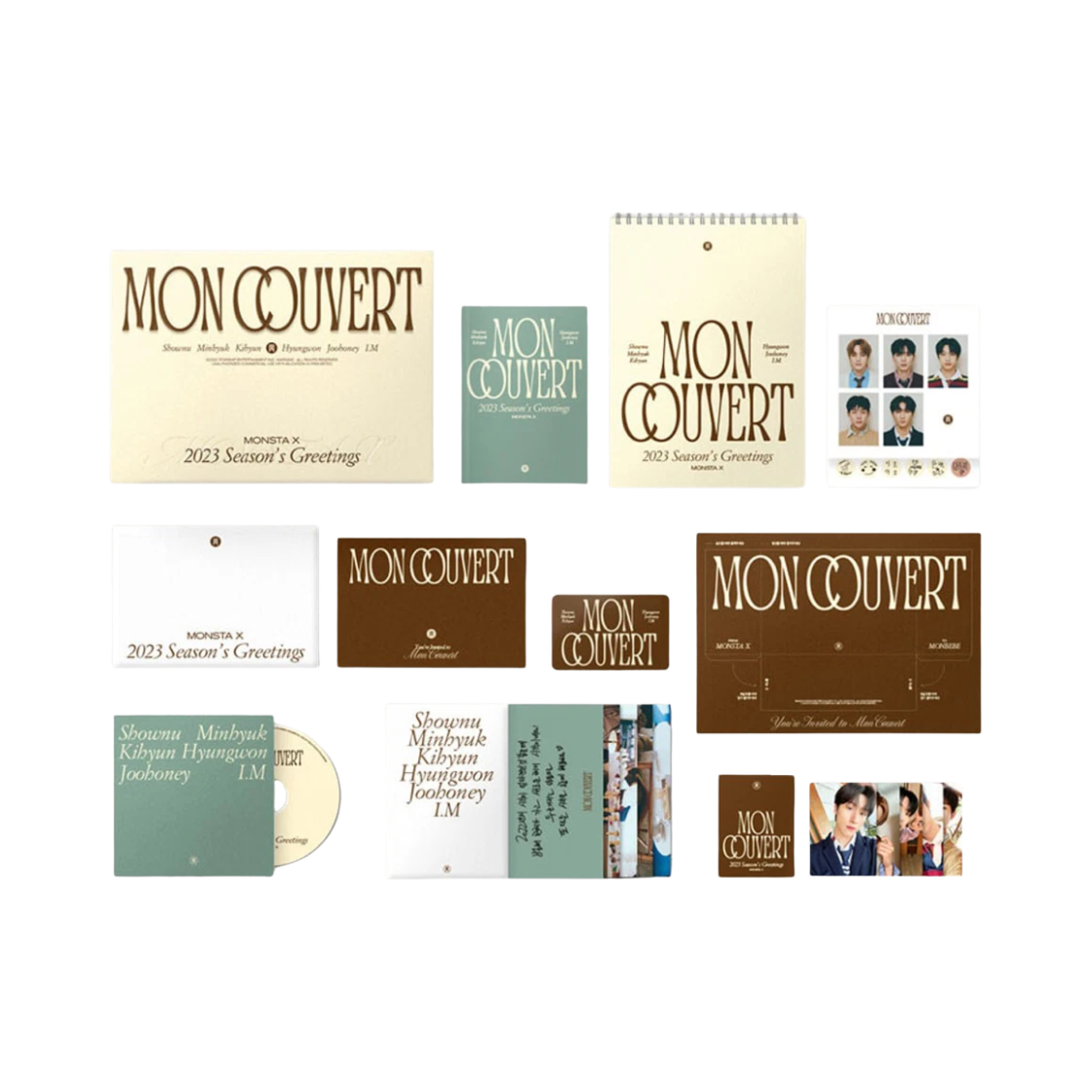 몬스타엑스 시즌 그리팅 2023 몬 쿠베르 (데스크 캘린더 버전)(Monsta X Season’s Greetings 2023 Mon Couvert (Desk Calendar Ver.)) - 2