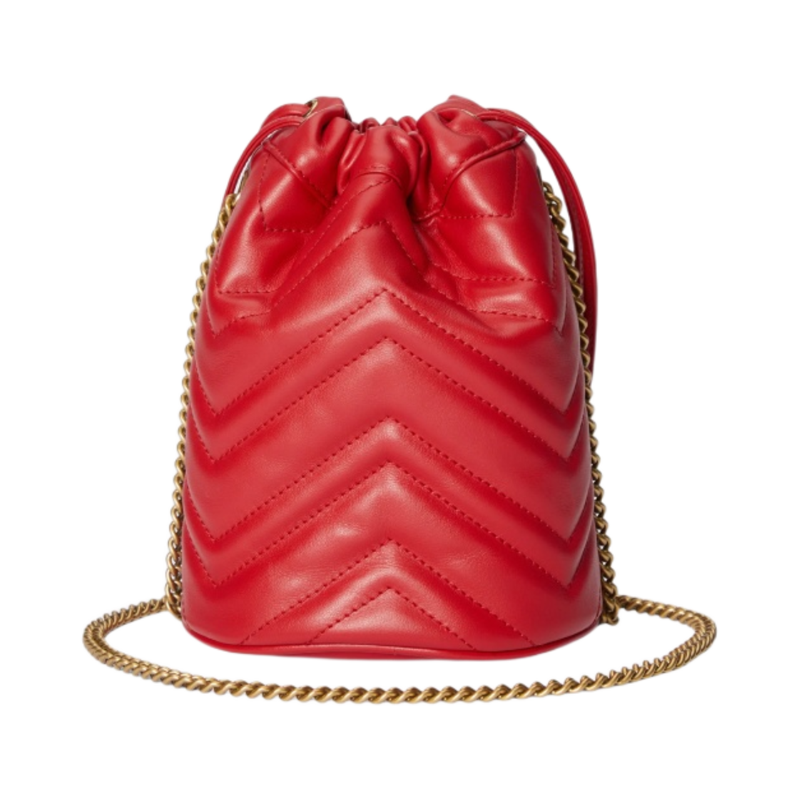 구찌 GG 마몽 마틀라세 미니 버킷백 레드(Gucci GG Marmont Matelasse Mini Bucket Bag Red) - 2