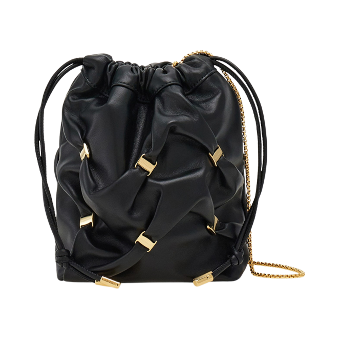 220838-780181 Ferragamo Vara Bow Mini Bucket Bag Black