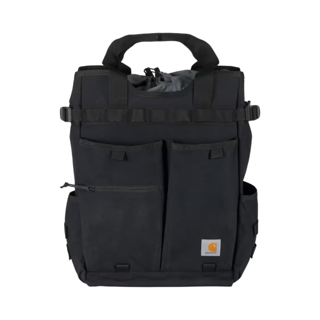 B0000419-00199 Carhartt Nylon Cinch Top Convertible Tote Backpack 28L Black