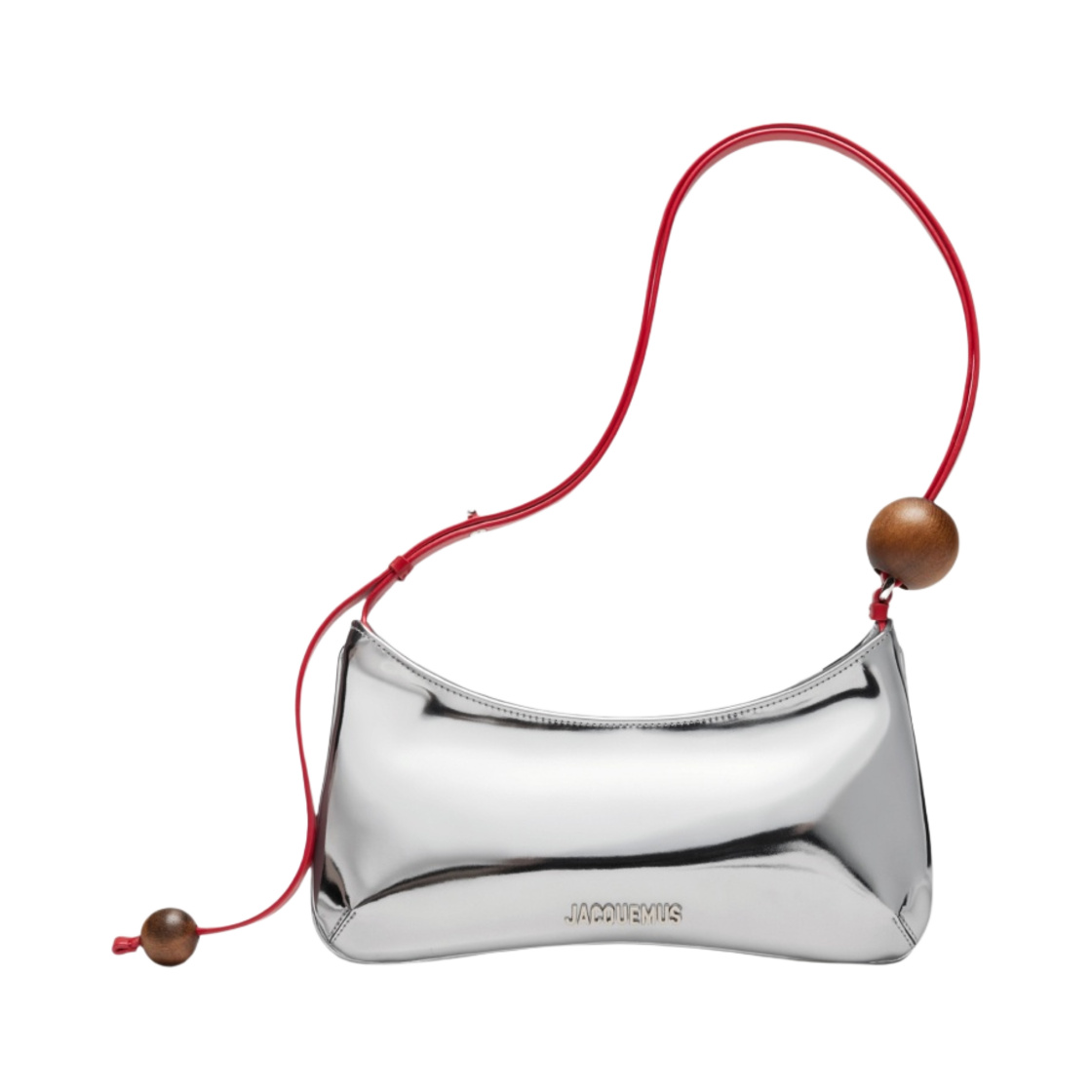 자크뮈스 르 비주 펄 베디드 숄더백 실버(Jacquemus Le Bisou Perle Beaded Shoulder Bag Silver) - 1