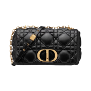Dior Medium Caro Bag Supple Cannage Calfskin Black