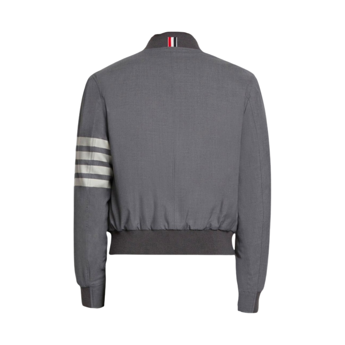 톰브라운 플레인 위브 수팅 사선 니트 블루종 자켓 미디움 그레이(Thom Browne Plain Weave Suiting 4-Bar Knit Blouson Jacket Medium Grey) - 2
