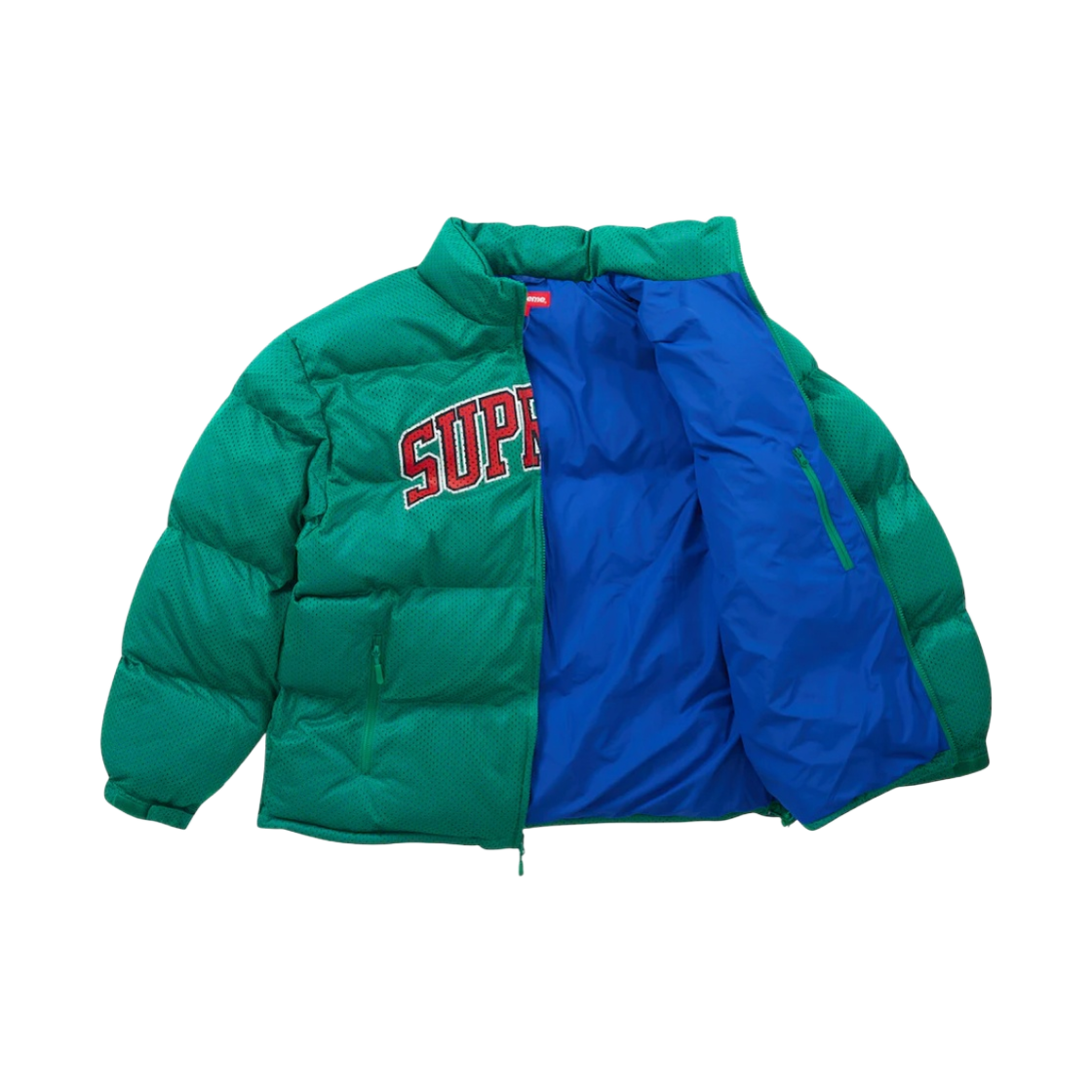 슈프림 메쉬 저지 퍼퍼 자켓 그린 - 23SS(Supreme Mesh Jersey Puffer Jacket Green - 23SS) - 2