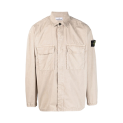Stone Island 115WN Old Treatment Overshirt Dove Grey - 23SS
