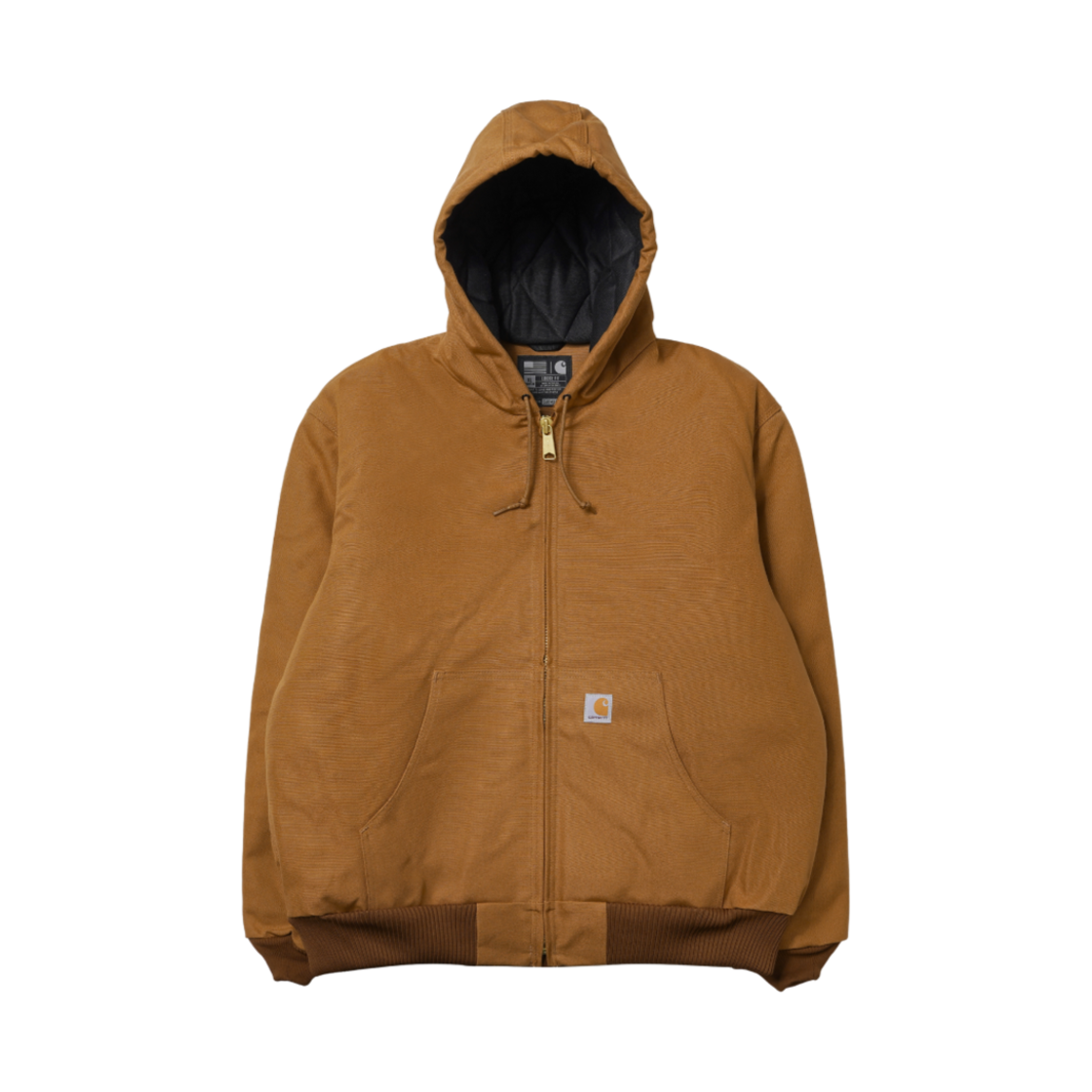 칼하트 루즈핏 핌 덕 레귤러 인슐레이티드 플란넬 라인드 액티브 자켓 칼하트 브라운(Carhartt Loose Fit Firm Duck Regular Insulated Flannel Lined Active Jacket Carhartt Brown)