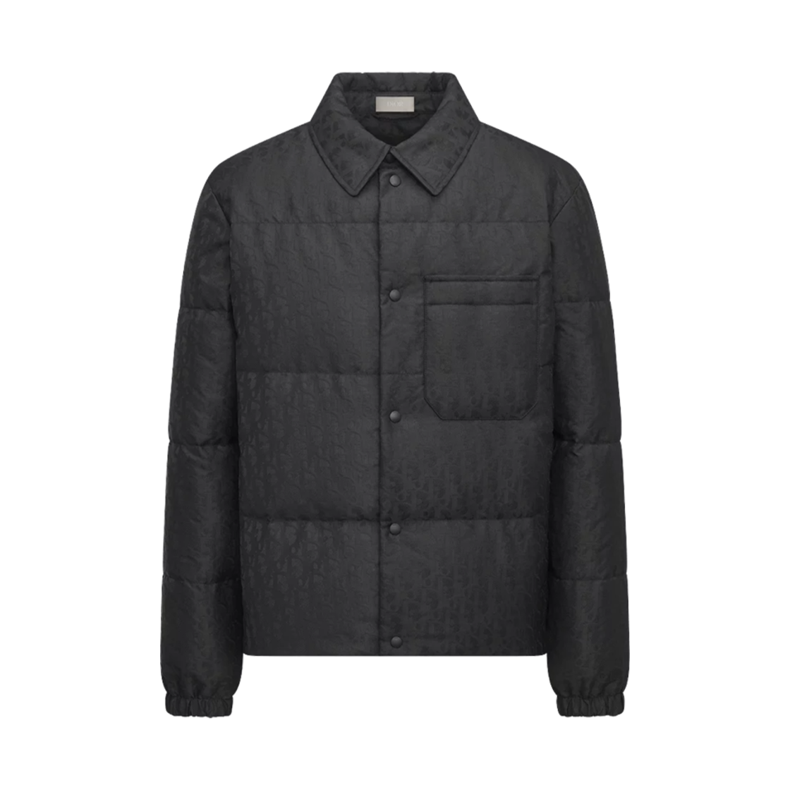 디올 오블리크 퍼퍼 오버셔츠 블랙 테크니컬 자카드(Dior Oblique Puffer Overshirt Black Technical Jacquard)