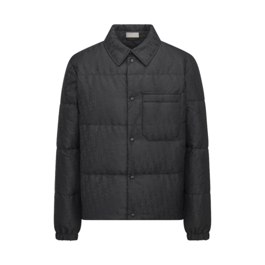 513C414A6479-C989 Dior Oblique Puffer Overshirt Black Technical Jacquard