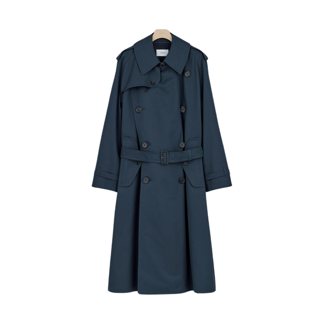 COLM-117 Ciota Trench Coat Gabardine Fabric Navy