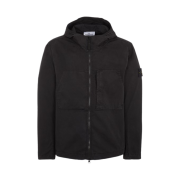 Stone Island 43310 Supima Cotton Hooded Jacket Black - 23SS