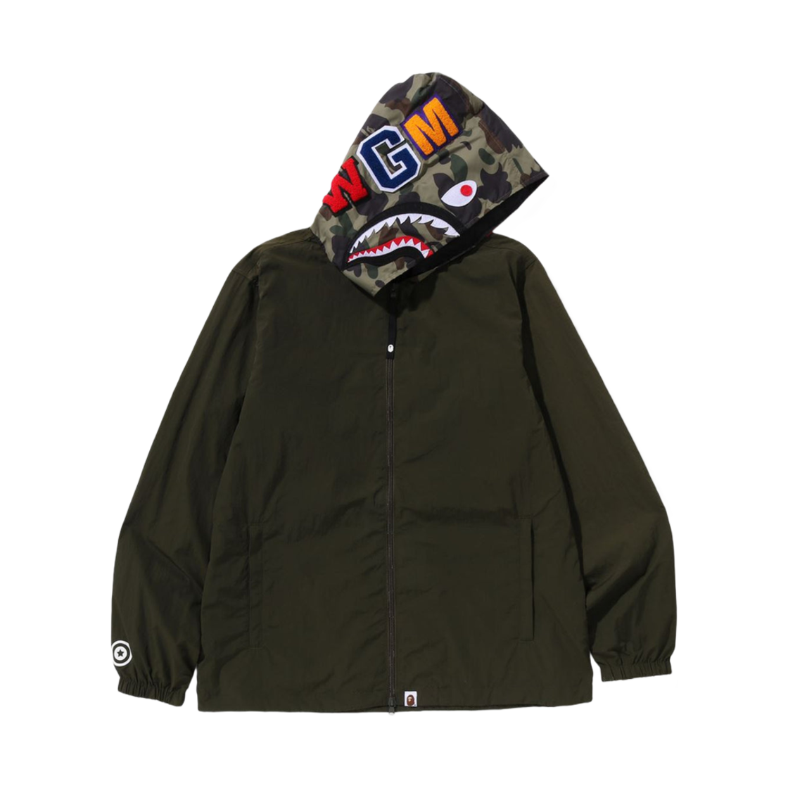 베이프 퍼스트 카모 샤크 후드 자켓 그린(BAPE 1st Camo Shark Hoodie Jacket Green) - 2