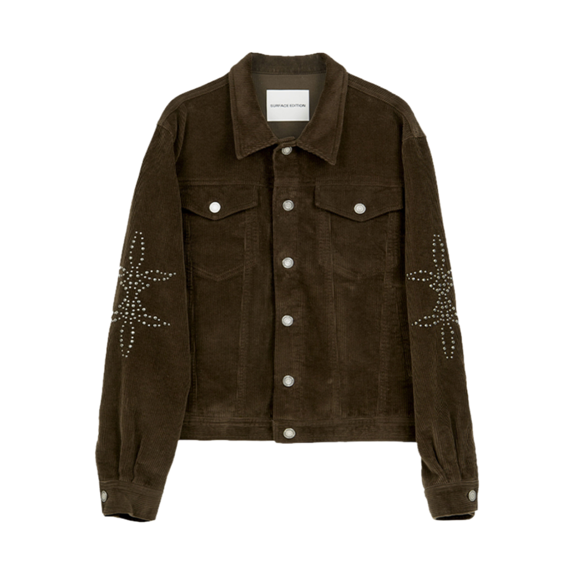 서피스에디션 코듀로이 스터드 트러커 자켓 브라운