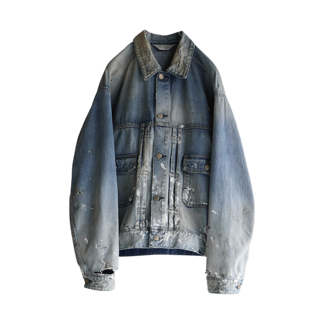 안셀름 크래쉬 데님 자켓 타입-2 인디고(Ancellm Crash Denim Jacket Type-2 Indigo)