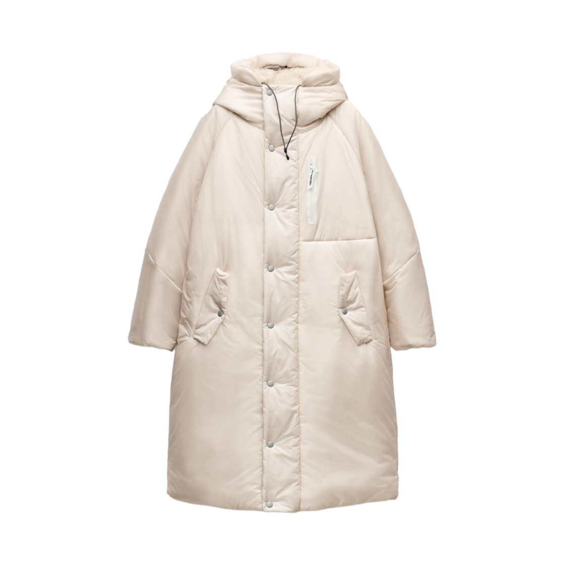 0518/042/621 (W) Zara x And Wander Water-Resistant & Windproof Long Puffer Jacket Pastel Pink