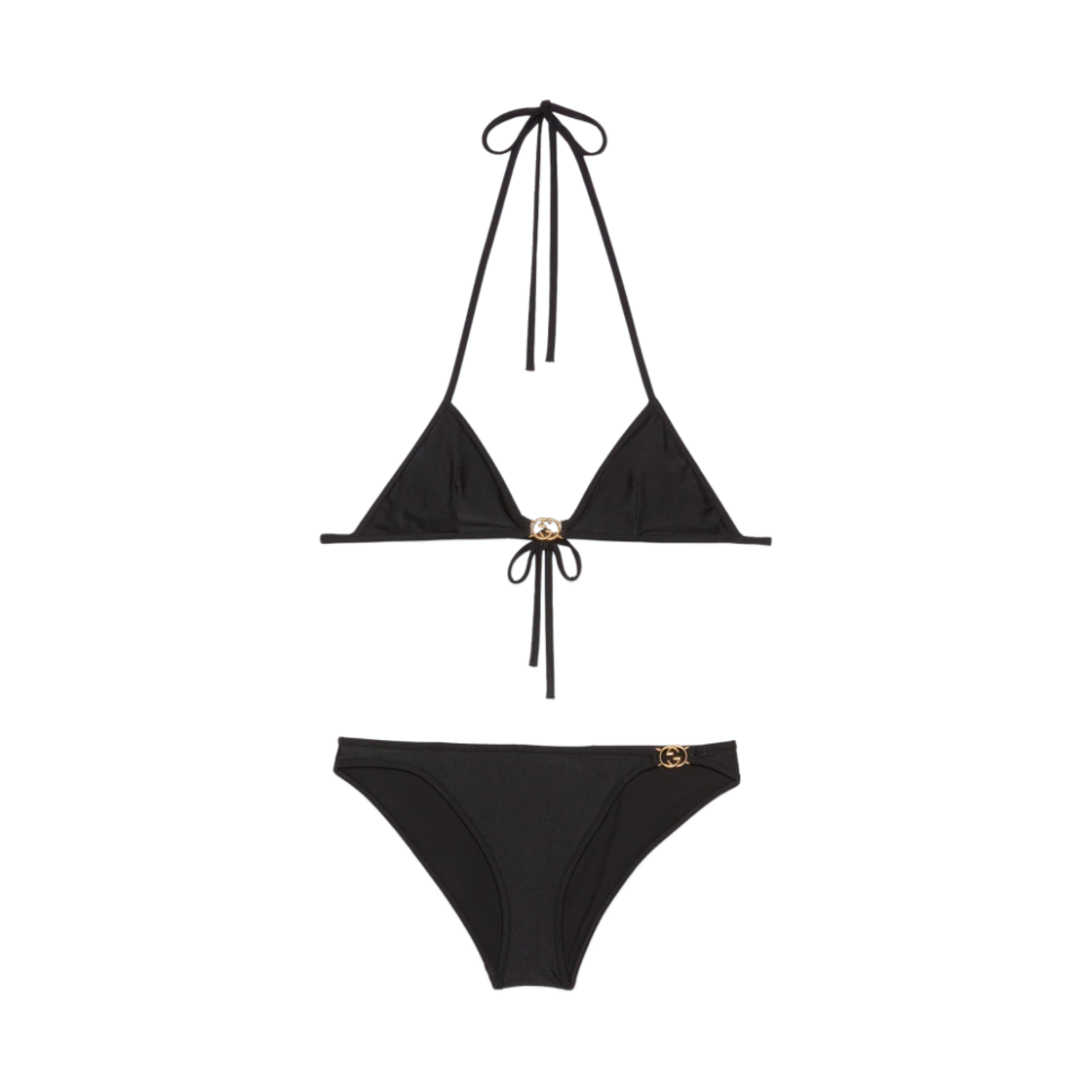 (W) 구찌 GG 스트레치 저지 비키니 블랙((W) Gucci GG Stretch Jersey Bikini Black) - 1