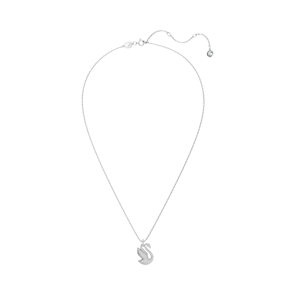 5647872 (W) Swarovski Iconic Swan Pendant Medium White Rhodium Plated