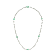 Gucci Interlocking G Boule Chain Necklace Silver