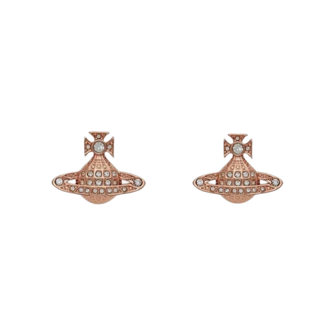(W) 비비안 웨스트우드 미니 바스 릴리프 이어링 핑크 골드((W) Vivienne Westwood Minnie Bas Relief Earrings Pink Gold) - 1