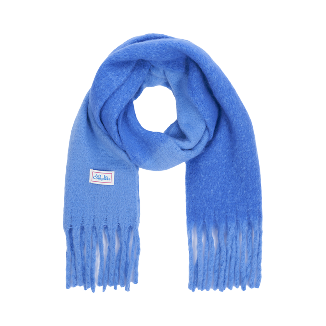 HCM-LC Allincomplete Half&Half Chunky Muffler Light Blue & Cobalt Blue