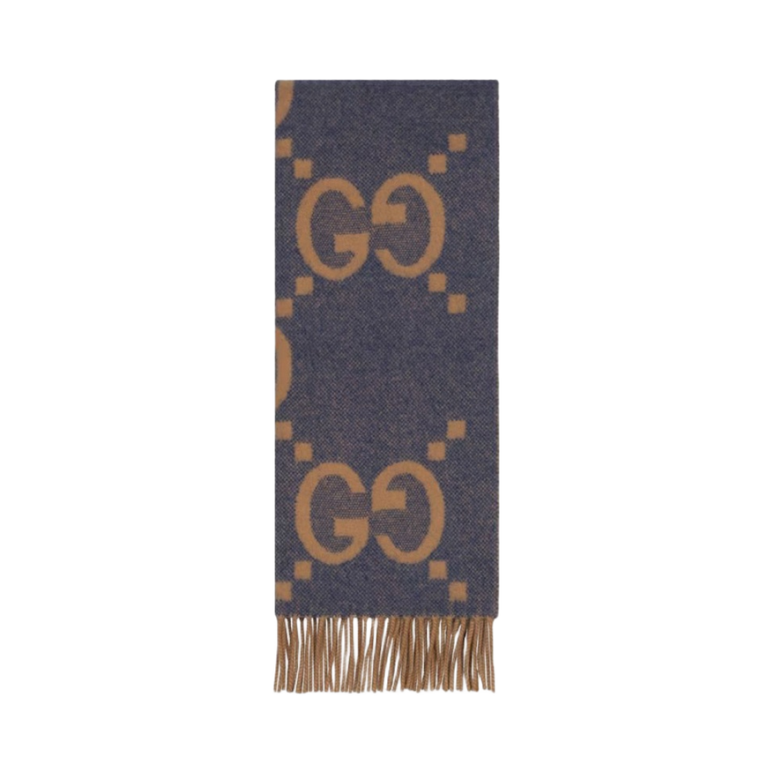 구찌 GG 캐시미어 자카드 머플러 블루 베이지(Gucci GG Cashmere Jacquard Muffler Blue Beige) - 1