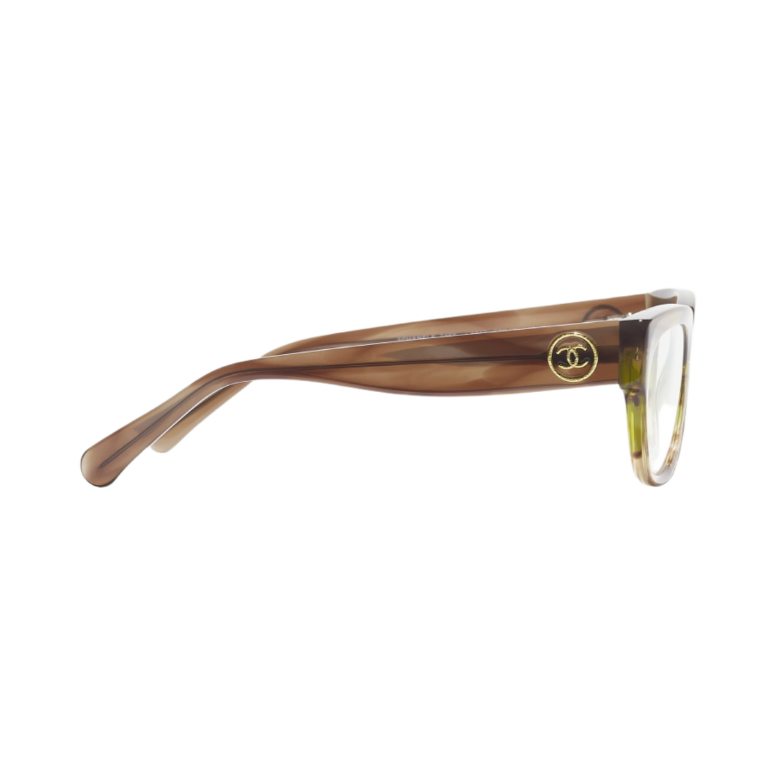 샤넬 스퀘어 프레임 아세테이트 & 올리브 브라운(Chanel Rectangle Eyeglasses Acetate & Olive Brown) - 3