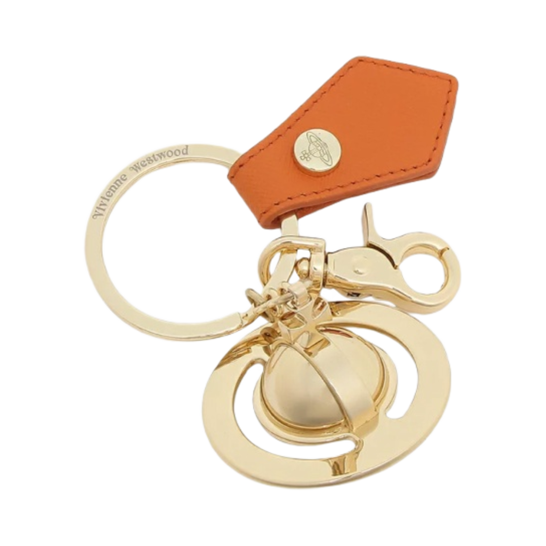 비비안 웨스트우드 사피아노 3D 오브 키링 오렌지(Vivienne Westwood Saffiano 3D Orb Keyring Orange) - 1