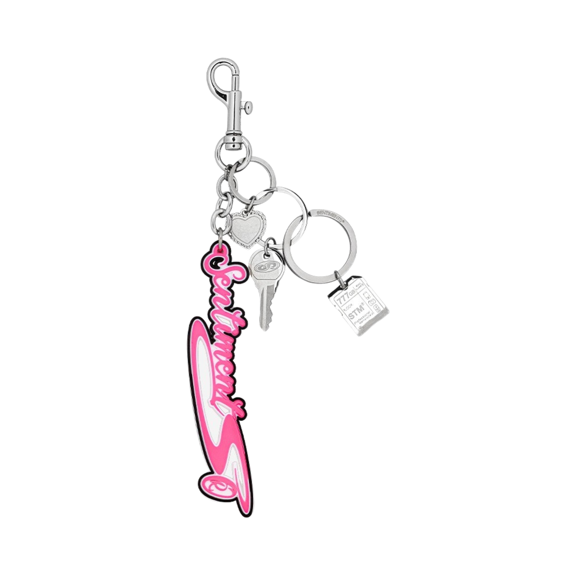 no534p Sentiments No.534 Key Ring Pink