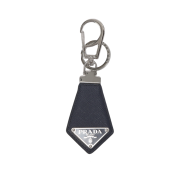 Prada Saffiano Logo Keyring Baltic Blue
