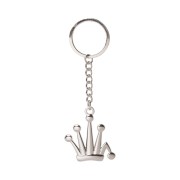 Stussy Metal Bent Crown Keychain Silver