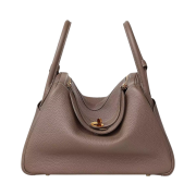 Hermes Lindy 30 Bag Clemence & Gold Etoupe